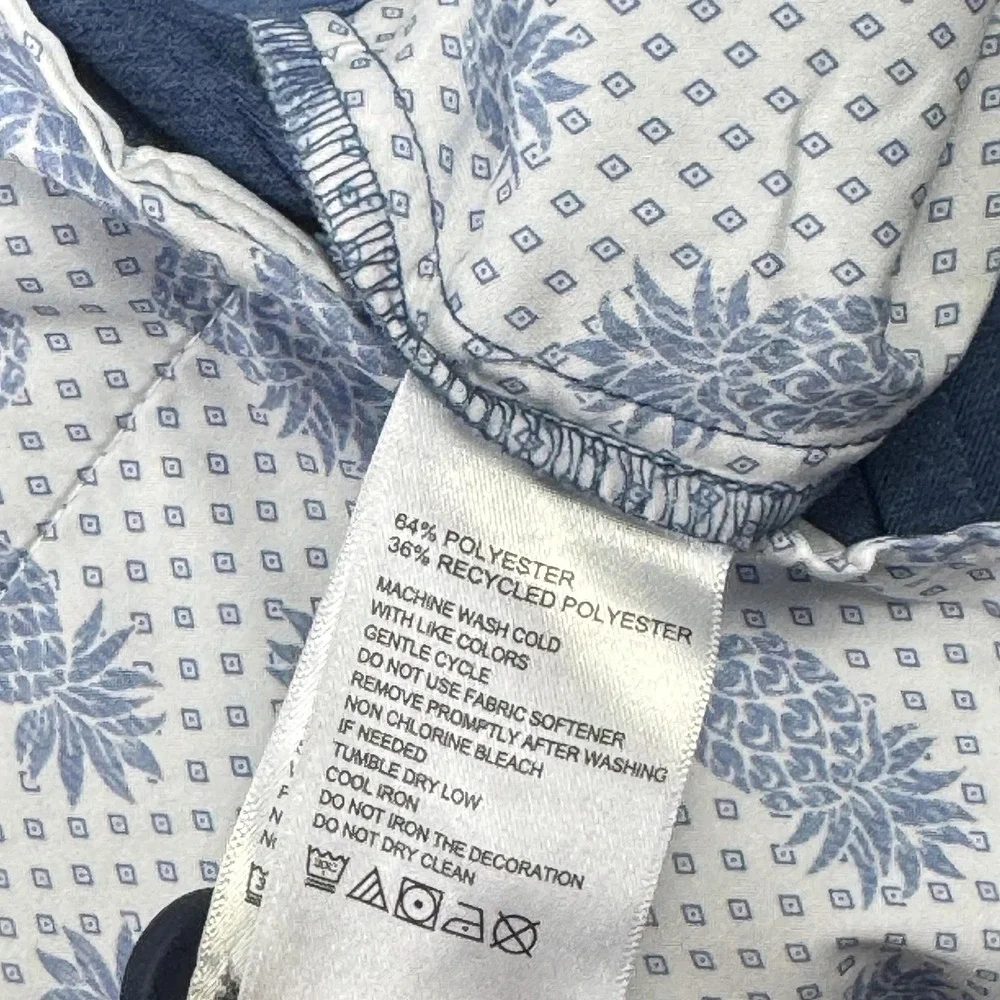 Tommy‎ Bahama Chip Shot Golf Chino Shorts Mens 40 Blue Polyester Performance